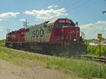 SOO 4424 leads a light-engine G67 west into town